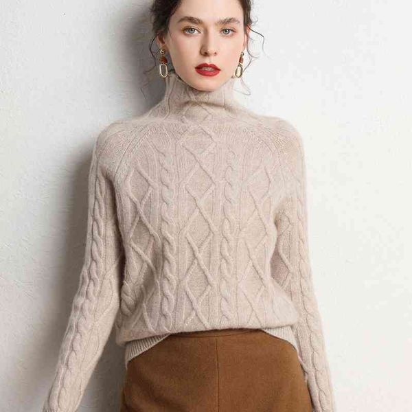 women's two piece pants 2021 autumn turtleneck cashmere sweater with lazy wind pure for woman, White
women's two piece pants 2021 autumn turtleneck cashmere sweater with lazy wind pure for woman, White