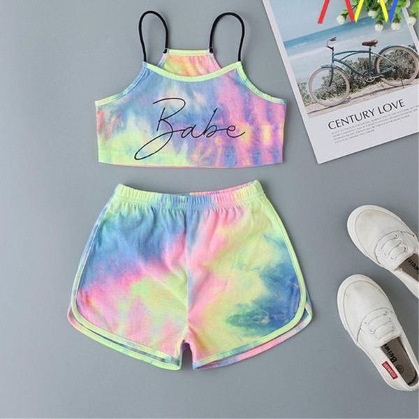 girls tracksuits toddler kids summer sling vest tanks crop short pants children sleeveless tie dye print sport clothes set clothing sets, White
girls tracksuits toddler kids summer sling vest tanks crop short pants children sleeveless tie dye print sport clothes set clothing sets, White