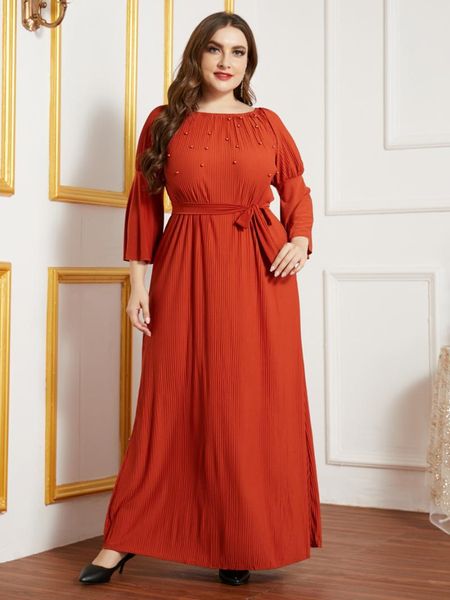 casual dresses 2021 spring abaya dubai muslim dress beading pleated elegant party belted loose oversized plus size women clothing, Black;gray
casual dresses 2021 spring abaya dubai muslim dress beading pleated elegant party belted loose oversized plus size women clothing, Black;gray