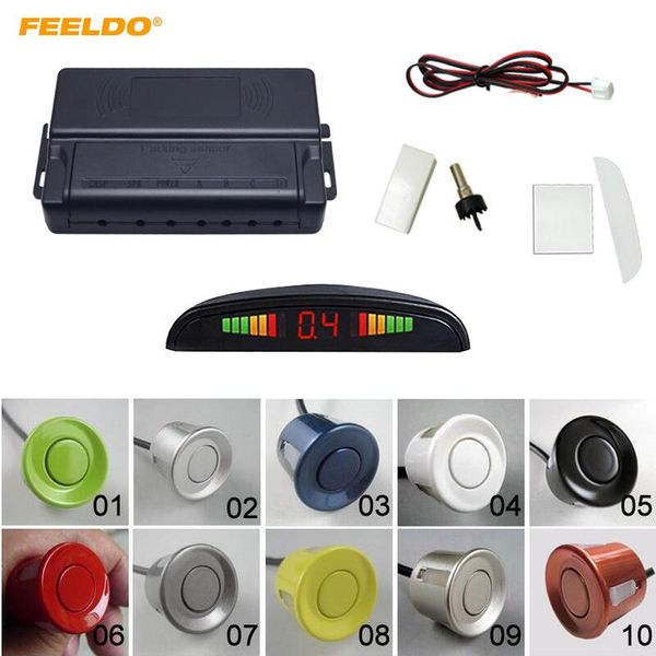 car rear view cameras& parking sensors feeldo 1set led display 4 sensor reverse backup radar system 10-color #am887
car rear view cameras& parking sensors feeldo 1set led display 4 sensor reverse backup radar system 10-color #am887
