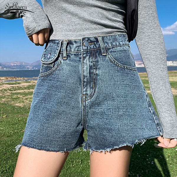 summer korean loose high-waisted a line thin wide-leg holes denim shorts female short femme 9404 50 210427, White;black
summer korean loose high-waisted a line thin wide-leg holes denim shorts female short femme 9404 50 210427, White;black