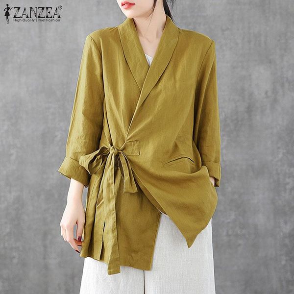 women's blouses & shirts women casual long sleeve blazer autumn elegant lace cotton coats fashion zanzea vintage up tunic shirt asymmet, White
women's blouses & shirts women casual long sleeve blazer autumn elegant lace cotton coats fashion zanzea vintage up tunic shirt asymmet, White