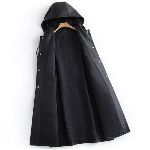 lautaro black trench coat with hood long sleeve belt 6xl 7xl plus size women spring autumn pu leather jacket 201124
lautaro black trench coat with hood long sleeve belt 6xl 7xl plus size women spring autumn pu leather jacket 201124