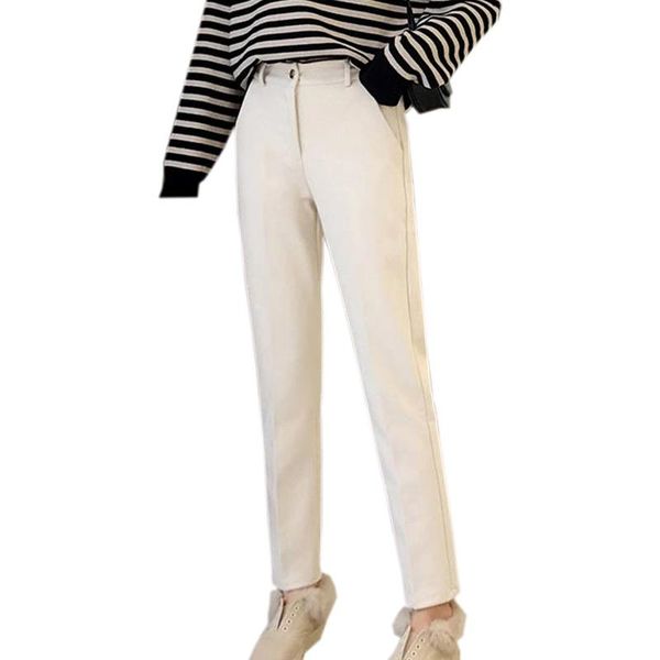 women's pants & capris korean ladies woolen winter women autumn loose casual high waist straight harlan for trouser 2021, Black;white
women's pants & capris korean ladies woolen winter women autumn loose casual high waist straight harlan for trouser 2021, Black;white