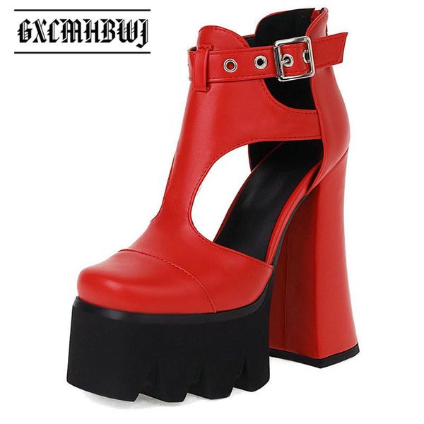 arrival women high platform sandals buckle strap back zipper square heels ladies shoes punk gothic party, Black
arrival women high platform sandals buckle strap back zipper square heels ladies shoes punk gothic party, Black