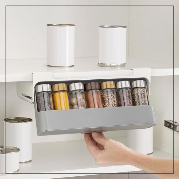 hooks & rails spice organizer under-shelf seasoning bottle storage rack cabinet kitchen organizers punch-holder
hooks & rails spice organizer under-shelf seasoning bottle storage rack cabinet kitchen organizers punch-holder