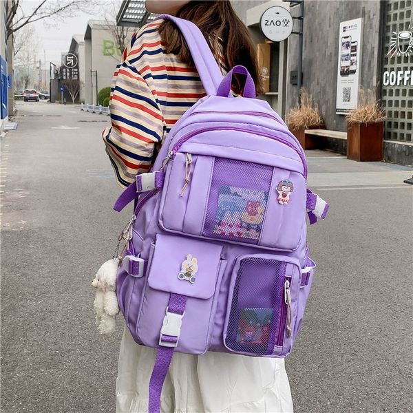 backpack mochila multiuso feminina para viagem, bolsa grande faculdade, à prova d'água, com bolso transparente, i860
backpack mochila multiuso feminina para viagem, bolsa grande faculdade, à prova d'água, com bolso transparente, i860