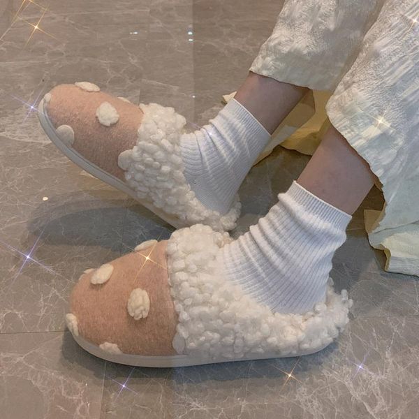 fuzzy slippers home winter shoes for woman faux wool fur house warm soft bedroom polka dot children's, Black
fuzzy slippers home winter shoes for woman faux wool fur house warm soft bedroom polka dot children's, Black
