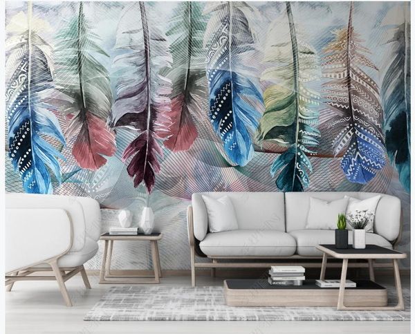 wallpapers custom po 3d murals nordic modern simple hand painted feather watercolor line tv background wall mural decor
wallpapers custom po 3d murals nordic modern simple hand painted feather watercolor line tv background wall mural decor
