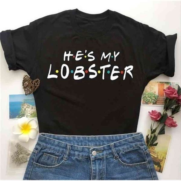 cute friends he's my lobster shirt 80s tv show vintage t-shirt hipster cotton casual 210512, White
cute friends he's my lobster shirt 80s tv show vintage t-shirt hipster cotton casual 210512, White