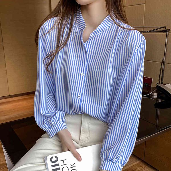 sweaters spring autumn women vintage stripe ladies chiffon lantern sleeve casual blouse female work wear office shirts, White;black
sweaters spring autumn women vintage stripe ladies chiffon lantern sleeve casual blouse female work wear office shirts, White;black