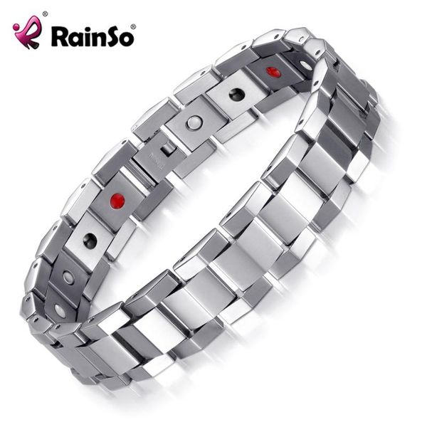 link, chain rainso 2021 natural healthy bracelet trendy bio energy stainless steel gnet negative ions germanium bracelets, Black
link, chain rainso 2021 natural healthy bracelet trendy bio energy stainless steel gnet negative ions germanium bracelets, Black