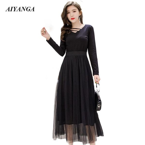 casual dresses 2021 spring summer dress women long sleeve patchwork mesh elegant medium for black slim fashion, Black;gray
casual dresses 2021 spring summer dress women long sleeve patchwork mesh elegant medium for black slim fashion, Black;gray