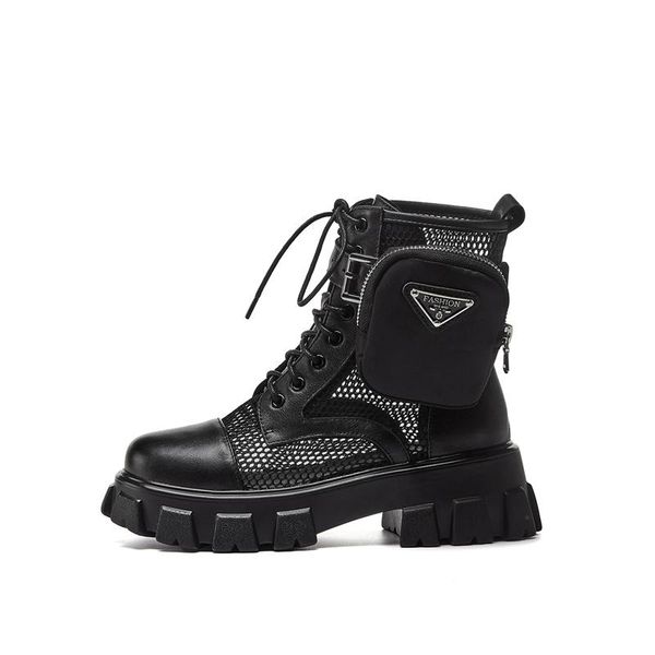 female summer thin short gauze breathable hollow out shoes cross-tied women ankle boots pocket booties platform, Black
female summer thin short gauze breathable hollow out shoes cross-tied women ankle boots pocket booties platform, Black