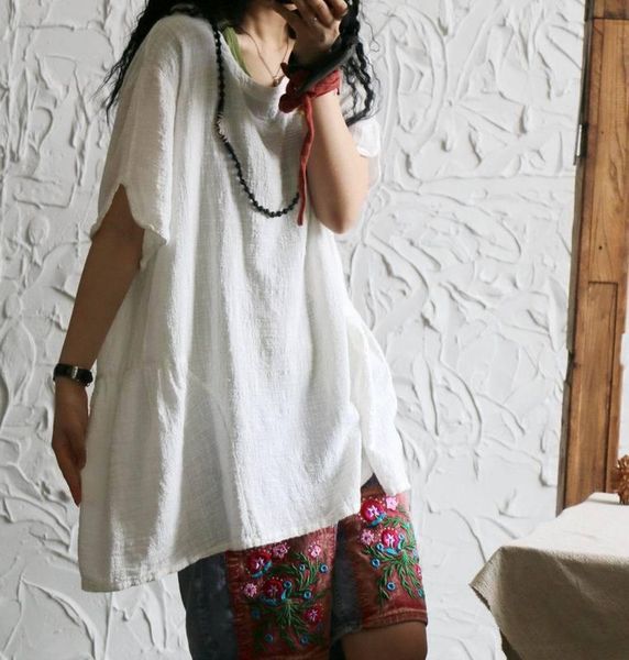 women's blouses & shirts yoyikamomo 2021 ladies summer cotton linen original loose short sleeve solid color big size women shirt, White
women's blouses & shirts yoyikamomo 2021 ladies summer cotton linen original loose short sleeve solid color big size women shirt, White
