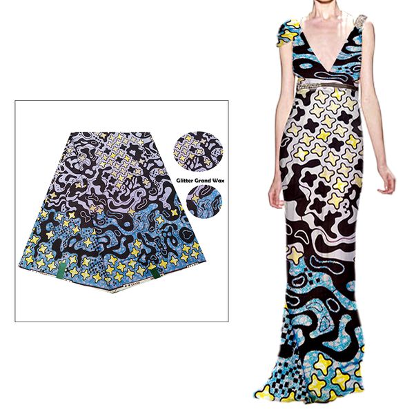 african grand wax fabric 100% cotton real original prints new ankara soft pagne stuff 6 yards great design sewing wedding dress, Black;white
african grand wax fabric 100% cotton real original prints new ankara soft pagne stuff 6 yards great design sewing wedding dress, Black;white