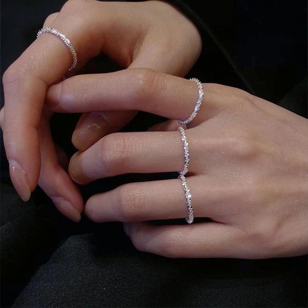 sparkling ring korean style shimmering simple joint rings for women wedding party jewelry shinny accessories texture gifts cluster, Golden;silver
sparkling ring korean style shimmering simple joint rings for women wedding party jewelry shinny accessories texture gifts cluster, Golden;silver