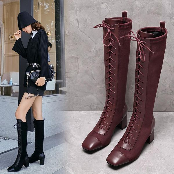 boots women cross tied knee high winter est long night club shoes woman genuine leather warm flock size42 43, Black
boots women cross tied knee high winter est long night club shoes woman genuine leather warm flock size42 43, Black
