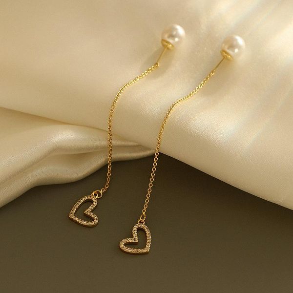 dangle & chandelier trend pearl long earrings female peach heart rhinestone wedding pendant fashion korean jewelry tassel earring, Silver
dangle & chandelier trend pearl long earrings female peach heart rhinestone wedding pendant fashion korean jewelry tassel earring, Silver