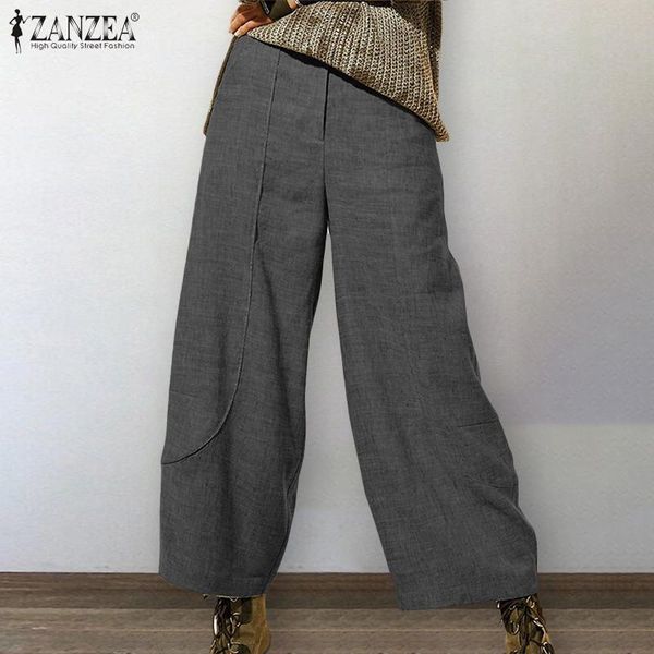 women's pants & capris zanzea elegant high waist solid trousers fashion spring women wide leg harem loose casual pantalon palazzo, Black;white
women's pants & capris zanzea elegant high waist solid trousers fashion spring women wide leg harem loose casual pantalon palazzo, Black;white