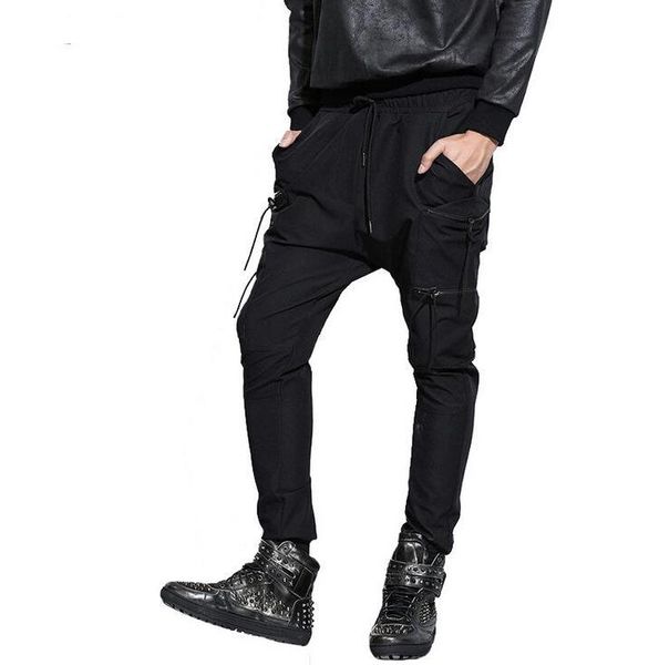 men's clothing drop crotch pants baggy hip hop sweatpants trousers joggers bandana harem singer costumes, Black
men's clothing drop crotch pants baggy hip hop sweatpants trousers joggers bandana harem singer costumes, Black