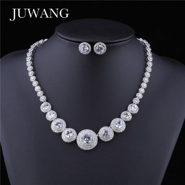 earrings & necklace juwang 2021 brand jewelry sets for women cubic zirconia choker stud bridal wedding accessories, Silver
earrings & necklace juwang 2021 brand jewelry sets for women cubic zirconia choker stud bridal wedding accessories, Silver