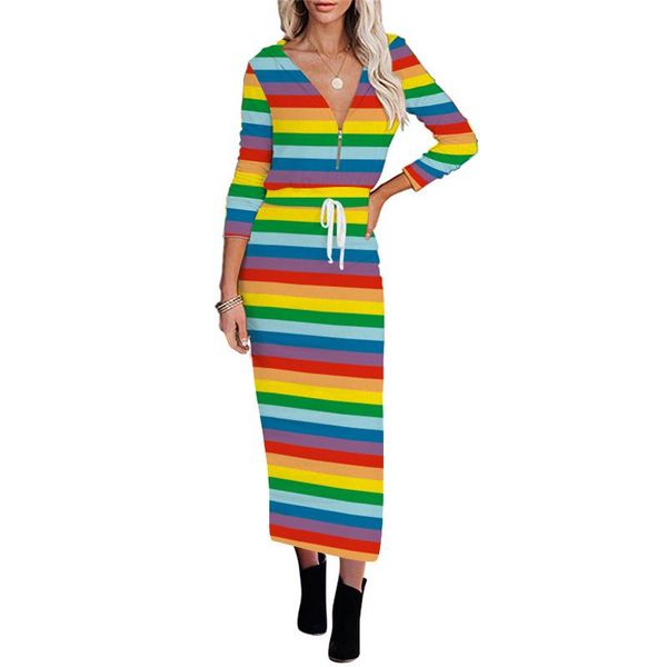 casual dresses 2021 autumn and winter women's v-neck loose color striped printing long-sleeved one-piece dress robes femme vestidos, Black;gray
casual dresses 2021 autumn and winter women's v-neck loose color striped printing long-sleeved one-piece dress robes femme vestidos, Black;gray