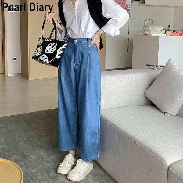 women's jeans korean fashion wide leg pants high waist baggy streetwear denim trousers women loose straight mom plus size vintage, Blue
women's jeans korean fashion wide leg pants high waist baggy streetwear denim trousers women loose straight mom plus size vintage, Blue