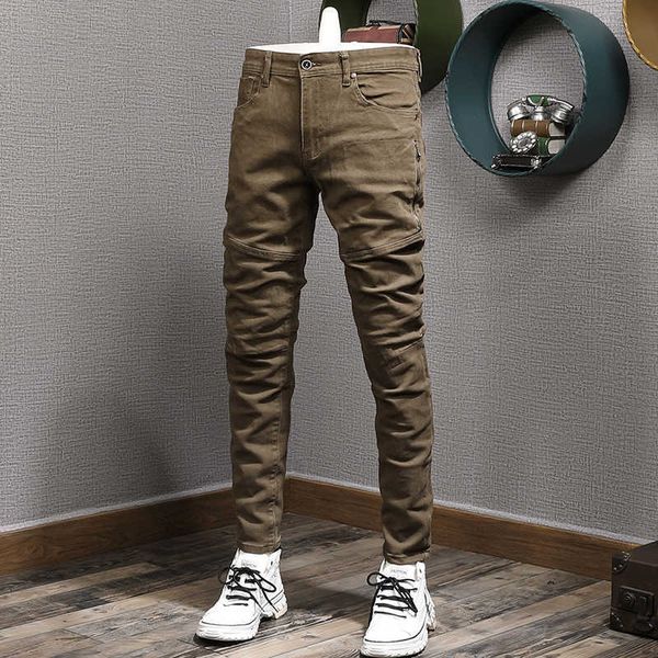 ly streetwear fashion men jeans slim fit spliced designer elastic casual denim pencil pants korean style hip hop 5cw7, Blue
ly streetwear fashion men jeans slim fit spliced designer elastic casual denim pencil pants korean style hip hop 5cw7, Blue