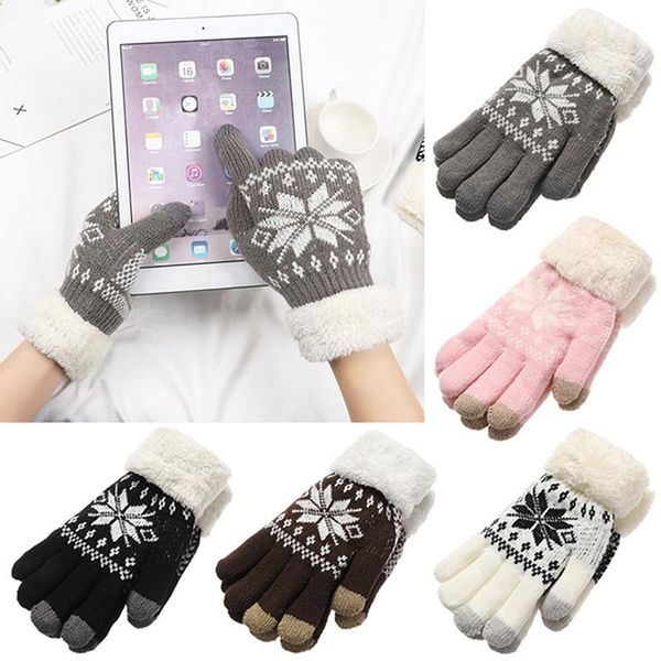 sports gloves winter women knitted warm full finger sailing touch screen mittens fashion snowflake split, Black
sports gloves winter women knitted warm full finger sailing touch screen mittens fashion snowflake split, Black