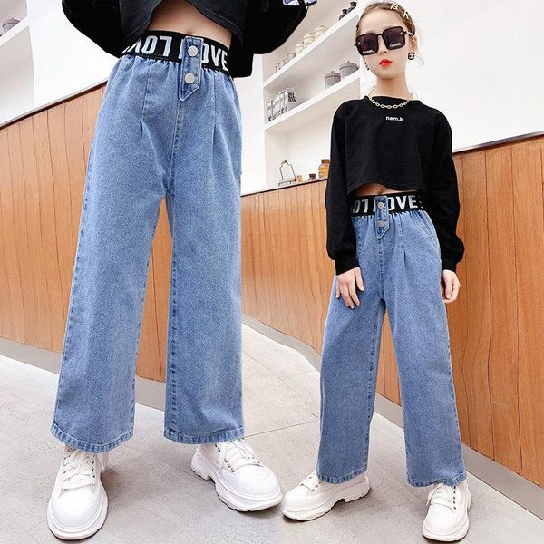 spring autumn girls high waist jeans blue letter design denim trousers wide leg pants teenager clothes for 6 8 10 12 14yrs
spring autumn girls high waist jeans blue letter design denim trousers wide leg pants teenager clothes for 6 8 10 12 14yrs