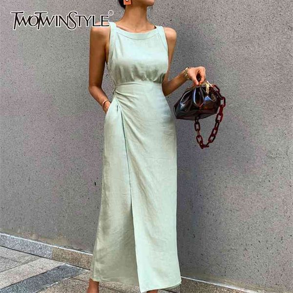 elegant lace up dress for women o neck sleeveless high waist casual solid dresses female fashion summer 210520, Black;gray
elegant lace up dress for women o neck sleeveless high waist casual solid dresses female fashion summer 210520, Black;gray