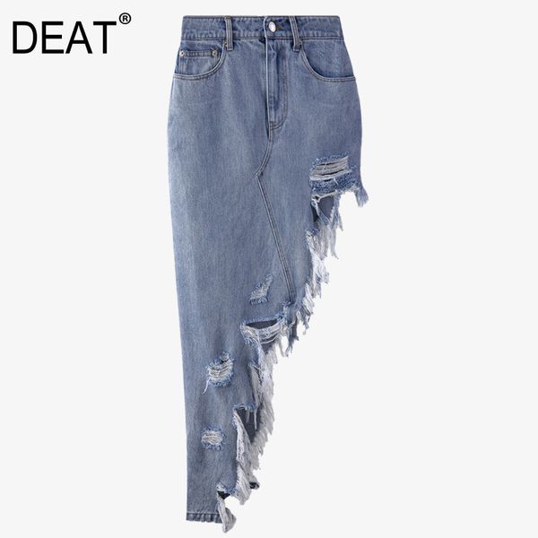 solid blue street irregular damage burr fringe bag hip high waist denim medium length skirt female summer gx1244 210421, Black
solid blue street irregular damage burr fringe bag hip high waist denim medium length skirt female summer gx1244 210421, Black