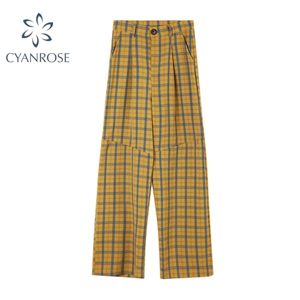 korean streetwear style retro plaid sweatpants for women summer harajuku ins high waisted vintage wide leg pants female 210430, Black;white
korean streetwear style retro plaid sweatpants for women summer harajuku ins high waisted vintage wide leg pants female 210430, Black;white
