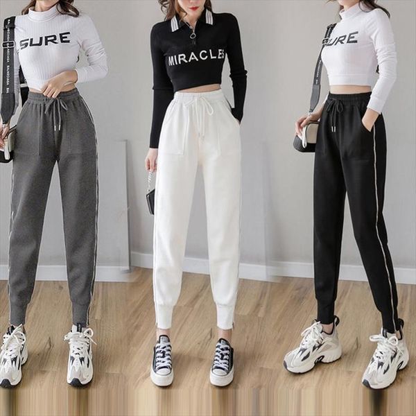 plus size sweatpants baggy autumn womens capris winter outfits long sport zipper harem casual korean trousers bottom, Black;white
plus size sweatpants baggy autumn womens capris winter outfits long sport zipper harem casual korean trousers bottom, Black;white