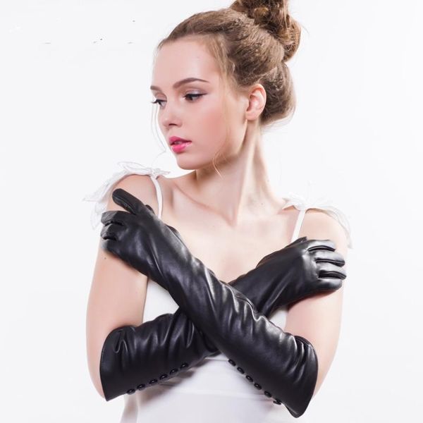 five fingers gloves womens winter fashion 2021 lady' leather sheepskin mittens elbows long women' touch screen thick glove, Blue;gray
five fingers gloves womens winter fashion 2021 lady' leather sheepskin mittens elbows long women' touch screen thick glove, Blue;gray