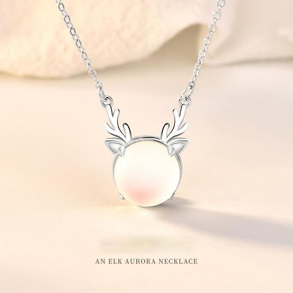chains jewelry gemstone pendant necklace s925 sterling silver moonstone for women luxury cute deerlet choker crystals
chains jewelry gemstone pendant necklace s925 sterling silver moonstone for women luxury cute deerlet choker crystals