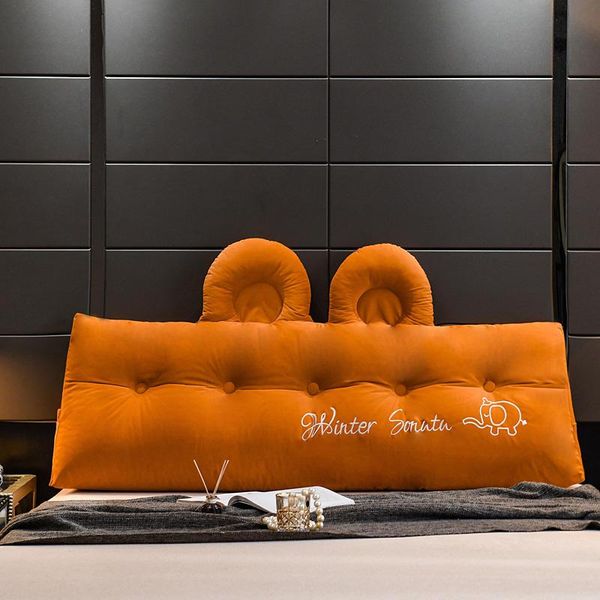 large ears brushed headboard and pillow soft single double back cushions decorate the bedroom as gift for family
large ears brushed headboard and pillow soft single double back cushions decorate the bedroom as gift for family