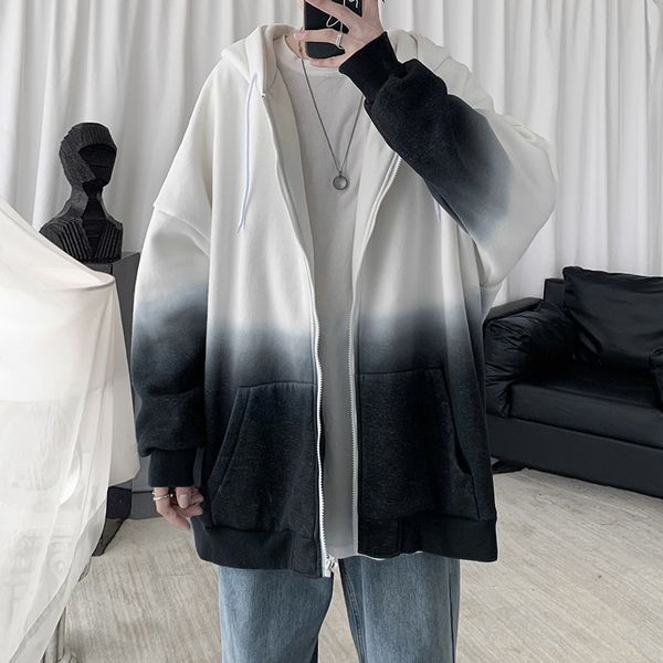 men plus size hoodies autumn streetwear zip-up oversize sweatshirt jacket trendy solid pocket turn-down collar women outwear, Black
men plus size hoodies autumn streetwear zip-up oversize sweatshirt jacket trendy solid pocket turn-down collar women outwear, Black