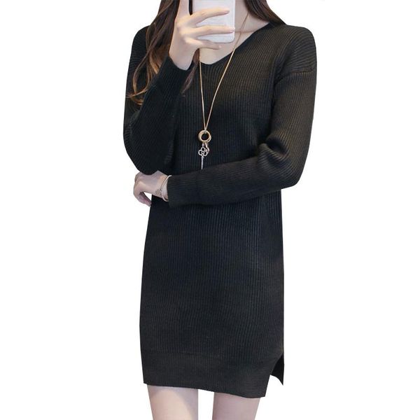casual dresses sweater dress autumn winter thick warm women pullovers knitted long sleeve v neck split loose vestidos sf408, Black;gray
casual dresses sweater dress autumn winter thick warm women pullovers knitted long sleeve v neck split loose vestidos sf408, Black;gray