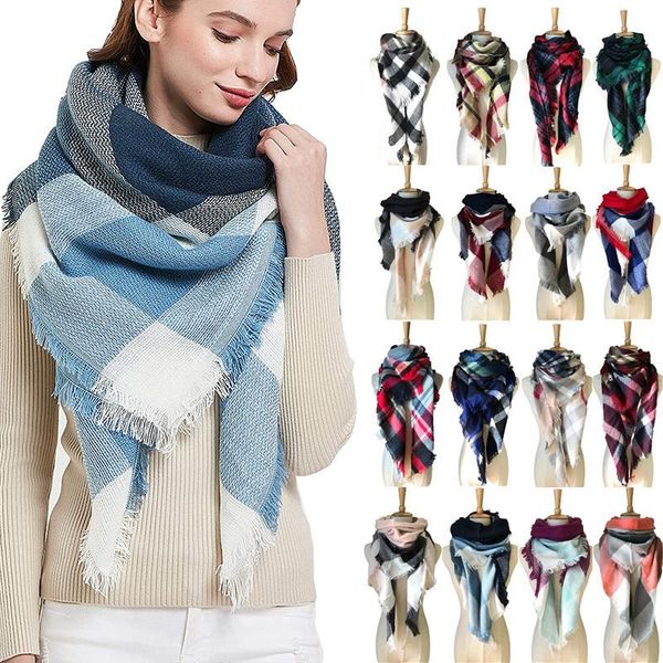 scarves fashion plaid triangle cashmere scarf women striped blanket knitted shawl and wraps pashmina female foulard winter warm, Blue;gray
scarves fashion plaid triangle cashmere scarf women striped blanket knitted shawl and wraps pashmina female foulard winter warm, Blue;gray