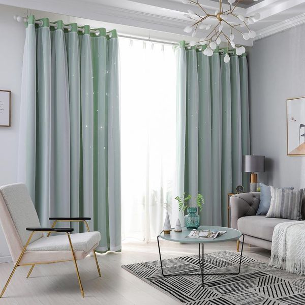 1/2 panels window curtain double-layer yarn tulle overlay hollow-out stars drapes home bedroom living room decor &
1/2 panels window curtain double-layer yarn tulle overlay hollow-out stars drapes home bedroom living room decor &