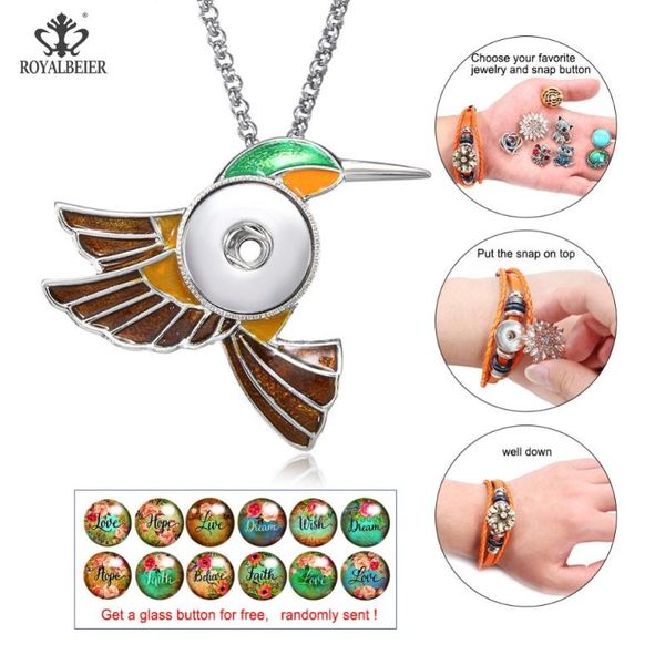 royalbeier hummingbird necklace ladies chest button pendant diy animal jewelry 18mm snap purchase random delivery necklaces, Silver
royalbeier hummingbird necklace ladies chest button pendant diy animal jewelry 18mm snap purchase random delivery necklaces, Silver