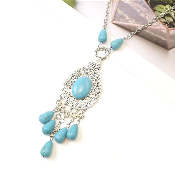 pendant necklaces fyjs unique silver plated water drop link chain necklace green turquoises stone jewelry
pendant necklaces fyjs unique silver plated water drop link chain necklace green turquoises stone jewelry