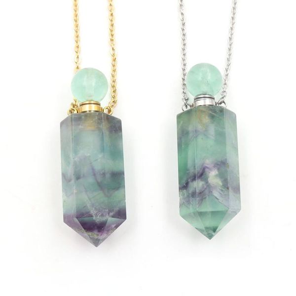 pendant necklaces women necklace perfume bottle natural rainbow fluorite stone hexagon point bead essential oil diffuser chains, Silver
pendant necklaces women necklace perfume bottle natural rainbow fluorite stone hexagon point bead essential oil diffuser chains, Silver