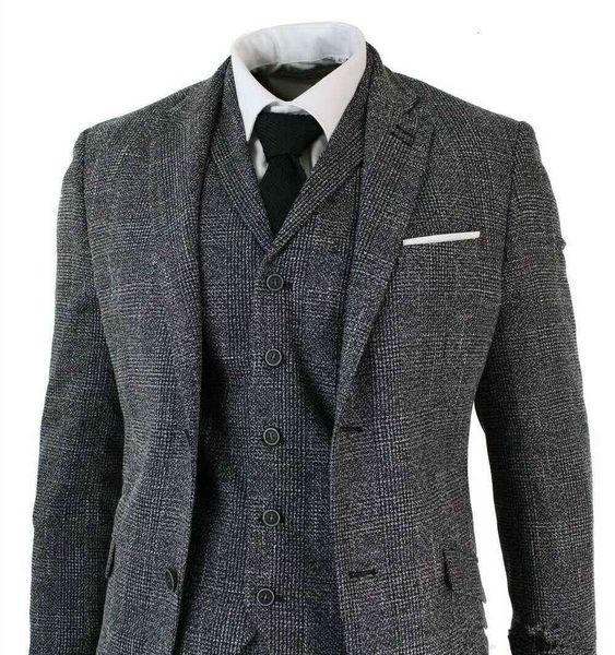 men's suits & blazers vintage mens tailored fit 3 piece grey black herringbone tweed retro formal suit wool wedding tux (jacket + vest, White;black
men's suits & blazers vintage mens tailored fit 3 piece grey black herringbone tweed retro formal suit wool wedding tux (jacket + vest, White;black