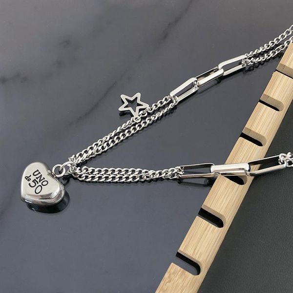 chains unode 50 jewelry stainless steel link chain love heart star pendant necklace for women gifts, Silver
chains unode 50 jewelry stainless steel link chain love heart star pendant necklace for women gifts, Silver