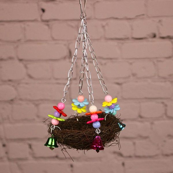 bird cages handcraft nest toys for birds parrots play bite climb swing toy