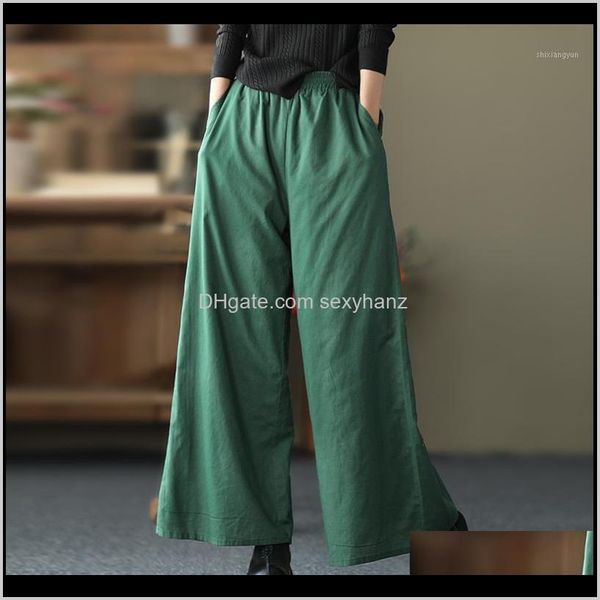 womens capris johnature thick wide leg pants elastic waist solid color 2021 winter warm women trouser pockets casual long pants1 cdsjm sqems, Black;white
womens capris johnature thick wide leg pants elastic waist solid color 2021 winter warm women trouser pockets casual long pants1 cdsjm sqems, Black;white