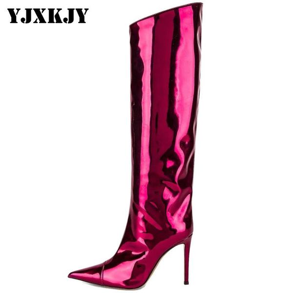 boots yjxkjy 2021 metallic sheen mirror leather knee-high heels pointed toe neon stiletto women runway banquet shoes, Black
boots yjxkjy 2021 metallic sheen mirror leather knee-high heels pointed toe neon stiletto women runway banquet shoes, Black
